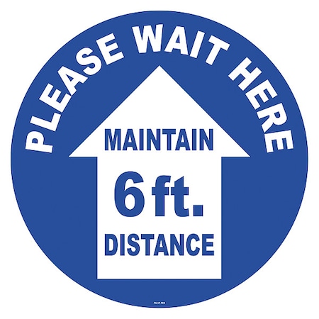 Floor Sign, 17 in H, 17 in W, Vinyl, English, FS-17-704 MPN:FS-17-704