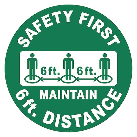 Floor Sign, 17 in H, 17 in W, Vinyl, English, FS-17-706 MPN:FS-17-706
