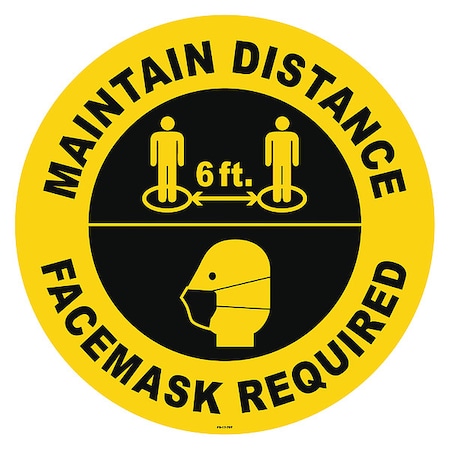 Floor Sign, 17 in H, 17 in W, Vinyl, English, FS-17-707 MPN:FS-17-707