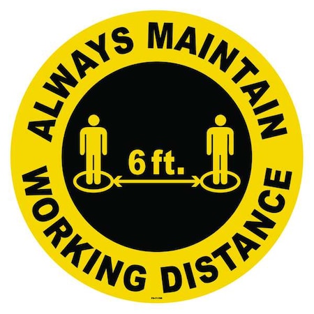 Floor Sign, 17 in H, 17 in W, Vinyl, English, FS-17-709 MPN:FS-17-709