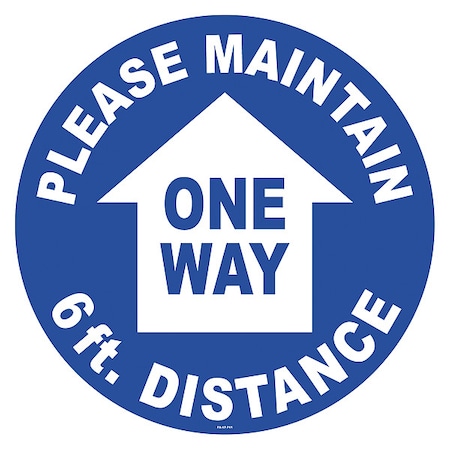 Floor Sign, 17 in H, 17 in W, Vinyl, English, FS-17-711 MPN:FS-17-711