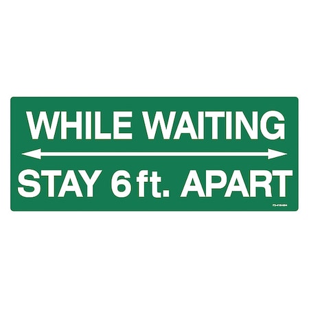 Floor Sign, 4 in H, 10 in W, Vinyl, English, FS-410-604, PK4 MPN:FS-410-604