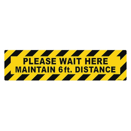 Floor Sign, 6 in H, 24 in W, Vinyl, English, FS-624-401 MPN:FS-624-401