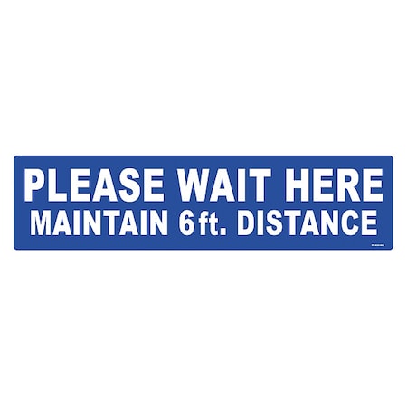 Floor Sign, 6 in H, 24 in W, Vinyl, English, FS-624-402 MPN:FS-624-402