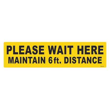 Floor Sign, 6 in H, 24 in W, Vinyl, English, FS-624-403 MPN:FS-624-403