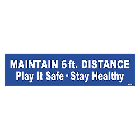 Floor Sign, 6 in H, 24 in W, Vinyl, English, FS-624-404 MPN:FS-624-404