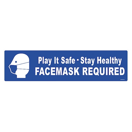Floor Sign, 6 in H, 24 in W, Vinyl, English, FS-624-410 MPN:FS-624-410