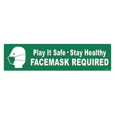 Floor Sign, 6 in H, 24 in W, Vinyl, English, FS-624-411 MPN:FS-624-411