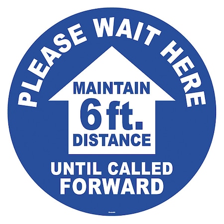 Floor Sign, 8 in H, 8 in W, Vinyl, English, FS-8-503, PK2 MPN:FS-8-503