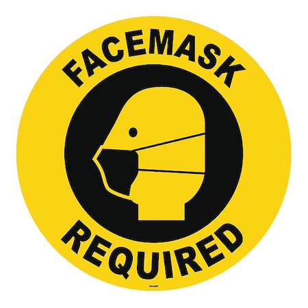 Floor Sign, 8 in H, 8 in W, Vinyl, English, FS-8-507, PK2 MPN:FS-8-507