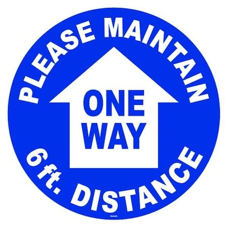 Floor Sign, 8 in H, 8 in W, Vinyl, English, FS-8-513, PK2 MPN:FS-8-513