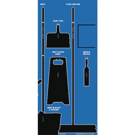 Shadow Board, 68 in H, 30 in W, Blue MPN:GPSM307