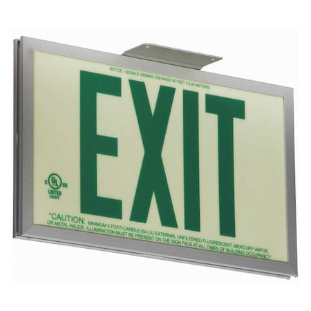 Exit Sign, 7 1/2 in x 13 in, Plastic, GRAN11413 MPN:GRAN11413