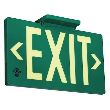 Exit Sign, 8 3/4 in x 15 1/2 in, Plastic, GRAN11415 MPN:GRAN11415