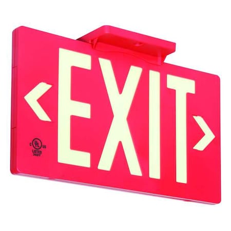 Exit Sign, 8 3/4 in x 15 1/2 in, Plastic, GRAN11417 MPN:GRAN11417