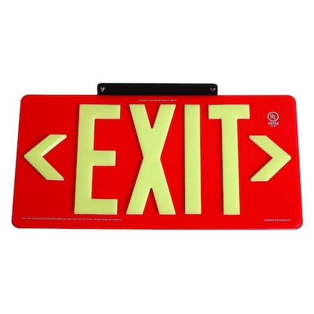 Exit Sign, Plastic, 15-7/8
