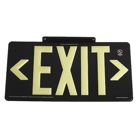 Exit Sign, Plastic, 15-7/8