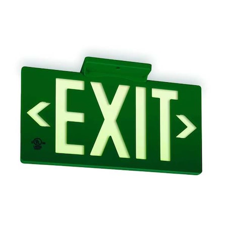 Exit Sign, Plastic, 15-3/8