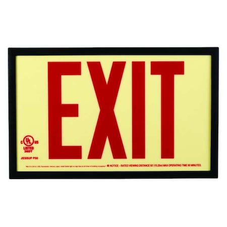 Exit Sign, Plastic, 13