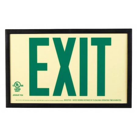 Exit Sign, Plastic, 13