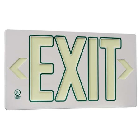 Exit Sign, Plastic, 15-3/8