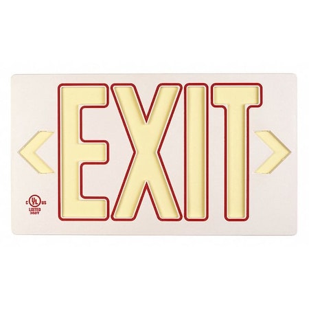 Exit Sign, Plastic, 15-3/8