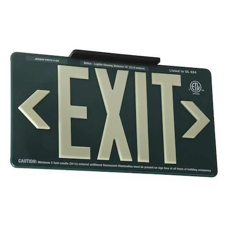 Exit Sign, Plastic, 15-7/8