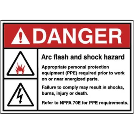 Label, Electrical Hazard, 3-1/2 in. H, PK5, HWL-535-710-5PK MPN:HWL-535-710-5PK