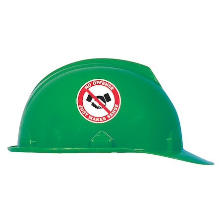 Hard Hat Label, Vinyl, Circle, PK10 MPN:LHTL273