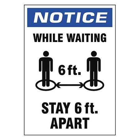 While Waiting Stay 6 ft. Apart Sign, 7
