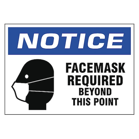 Facemask Required Beyond This Point Sign, 10