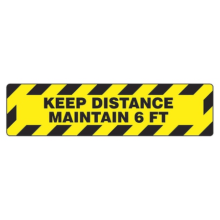 Floor Sign, 6 in H, 24 in W, Vinyl, English, PSR290 MPN:PSR290