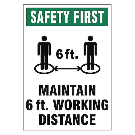Adhesive Safety Sign, S504-107-V MPN:S504-107-V