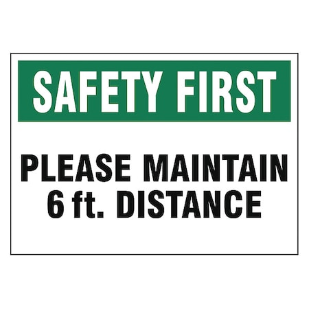 Adhesive Safety Sign, S506-710-V MPN:S506-710-V