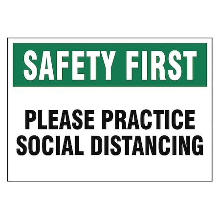 Adhesive Safety Sign, S518-710-V MPN:S518-710-V