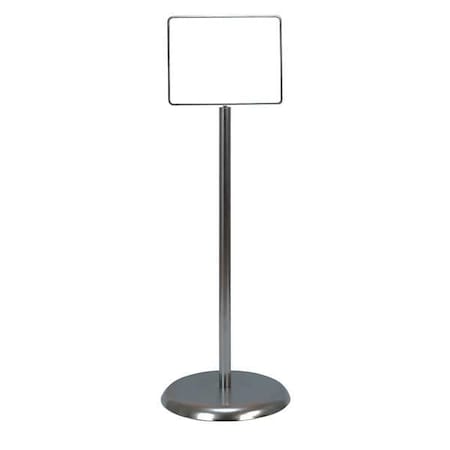 Sign Holder, Pedestal, 14x11, Metal, Chrome MPN:UVPSH17