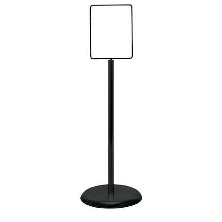 Sign Holder, Pedestal, 7x11, Metal, Black MPN:UVPSH711