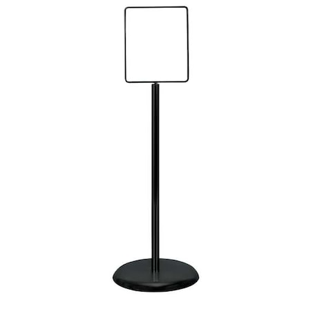 Sign Holder, Pedestal, 8-1/2x11, Metal, Blk MPN:UVPSH81
