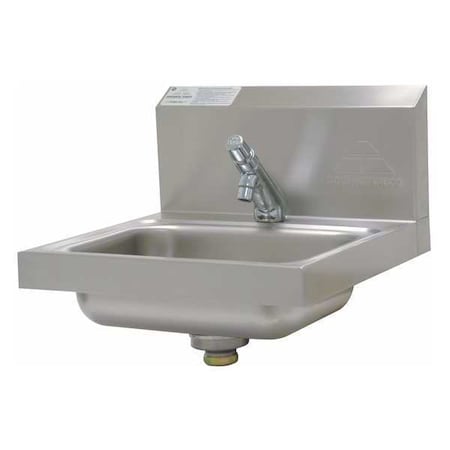 Hand Sink 14 in x 10 in, 1, 2, Key Hole Wall Mount, Heavy gauge 304 Stainless Steel MPN:7-PS-72
