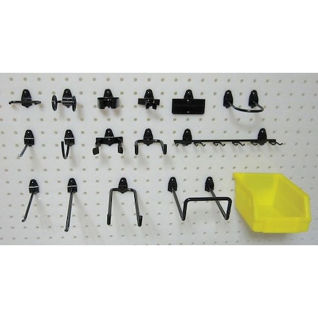 Pegboard Hook Assortment Kit, 13/32 in L, MPN:5TPJ4