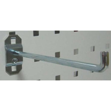 Single Rod Pegboard Hook, 6 1/2 in L, PK5 MPN:6YB91