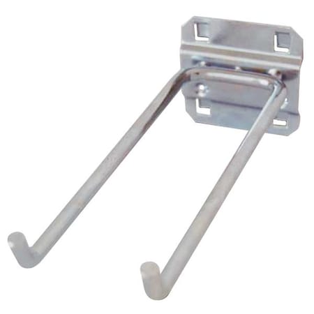 Double Rod Pegboard Hook, 1 1/4 in L, PK5 MPN:6YB94
