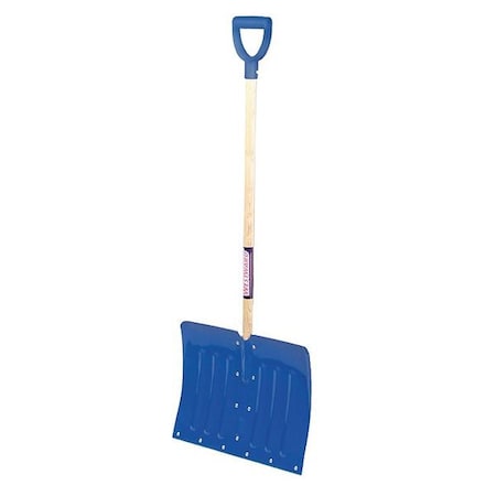 Snow Shovel, 18 in W x Aluminum Blade, 36 in L Wood Handle MPN:12U487
