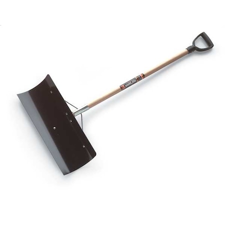 Snow Shovel, 42 in Wood D-Grip Handle, Steel Blade Material, 24 in Blade Width MPN:1639300