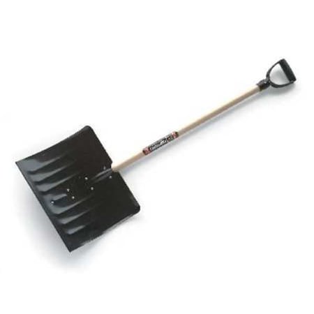 Snow Shovel, 18 in W x Steel Blade, 37 in L Wood Handle MPN:1640700