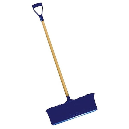 Snow Shovel, 22 1/4 in W x Aluminum, Plastic Blade, 42 in L Wood Handle MPN:21AC98
