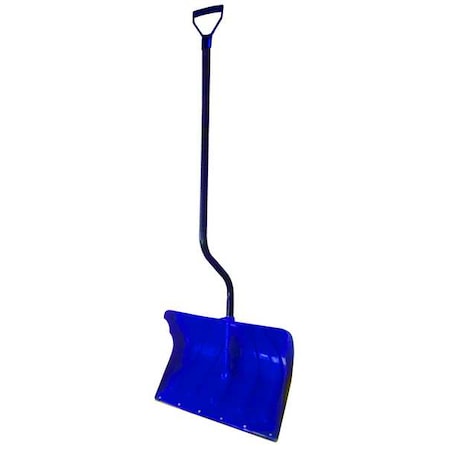 Snow Shovel, Poly Blade Material, 19 17/25 in Blade Width, 39 in Steel D-Grip Handle MPN:21AD03