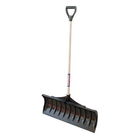 Snow Shovel, 30 in W x Plastic Blade, 43 1/4 in L Wood Handle MPN:46MP80