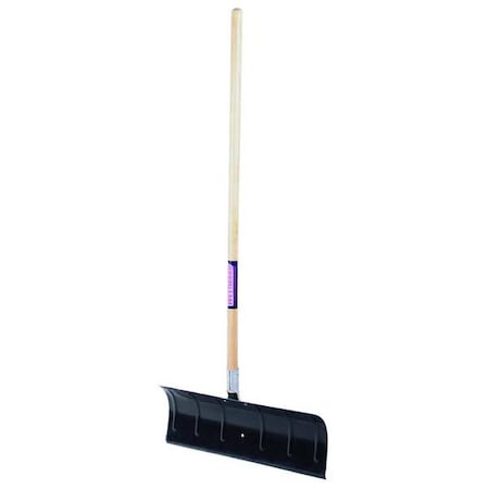Snow Shovel, 24 in W x Steel Blade, 49 1/2 in L Wood Handle MPN:6YU37