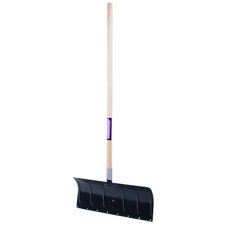 Snow Shovel, 24 in W x Aluminum Blade, 48 in L Wood Handle MPN:6YU39